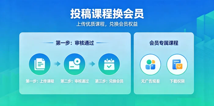 课程投稿兑换会员