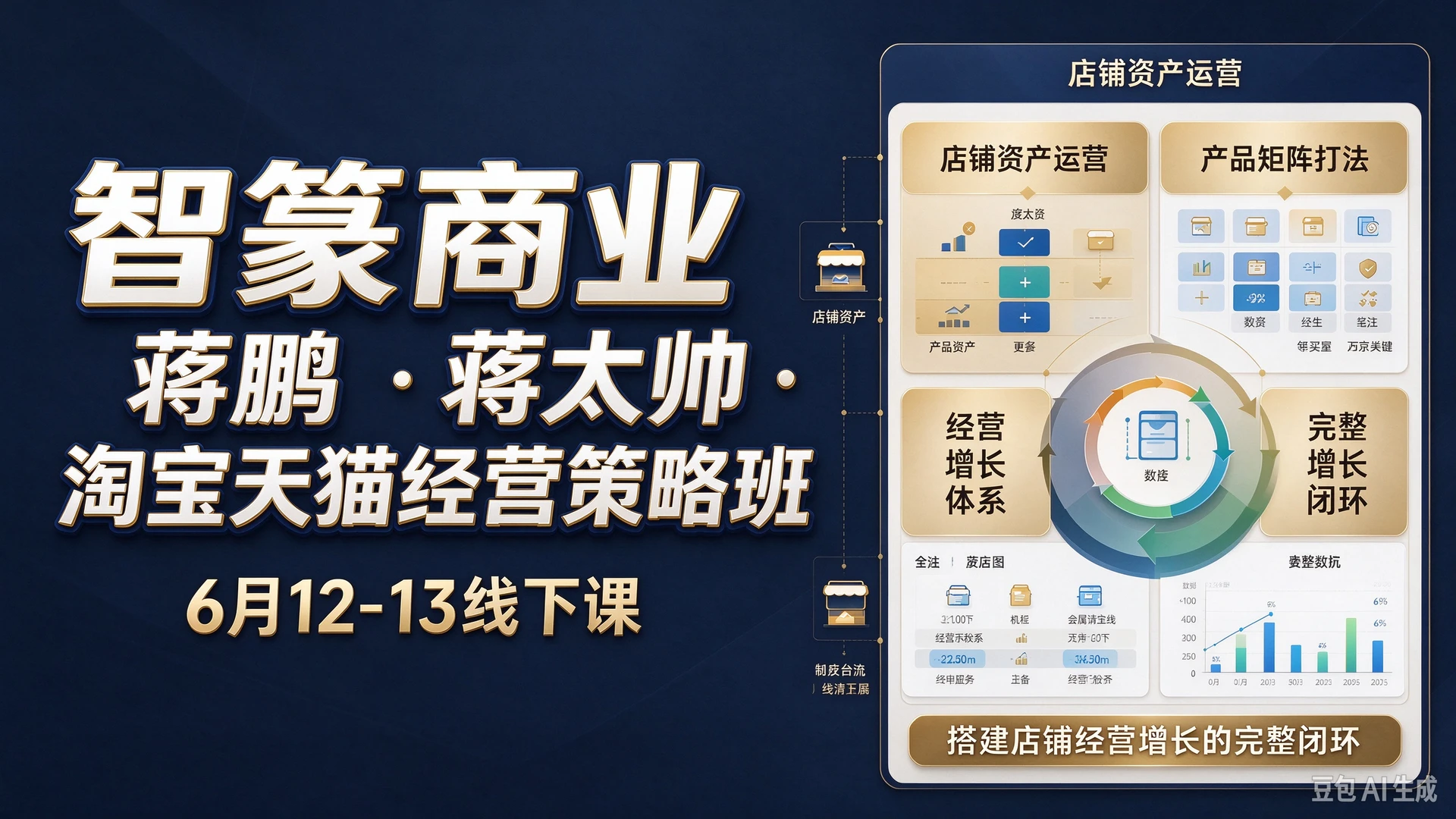智篆商业蒋鹏蒋太帅淘宝天猫经营策略班线下课，带你吃透淘天人群资产与爆款运营思路，搭建店铺长效经营增长的完整闭环-知行客