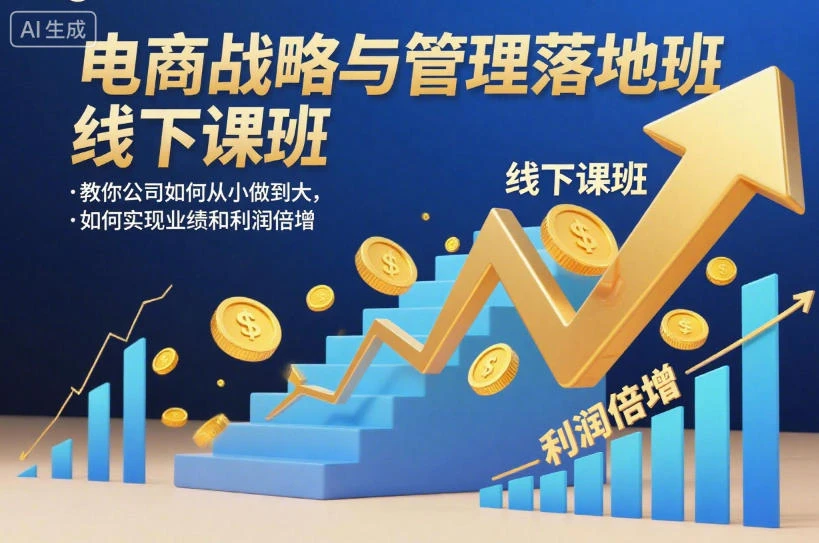 【精】电商战略与管理落地班线下课，教你公司如何从小做到大，如何实现业绩和利润倍增【录音】 | 资源下载 - 知行客网赚项目-副业赚钱-互联网创业-资源整合知行客