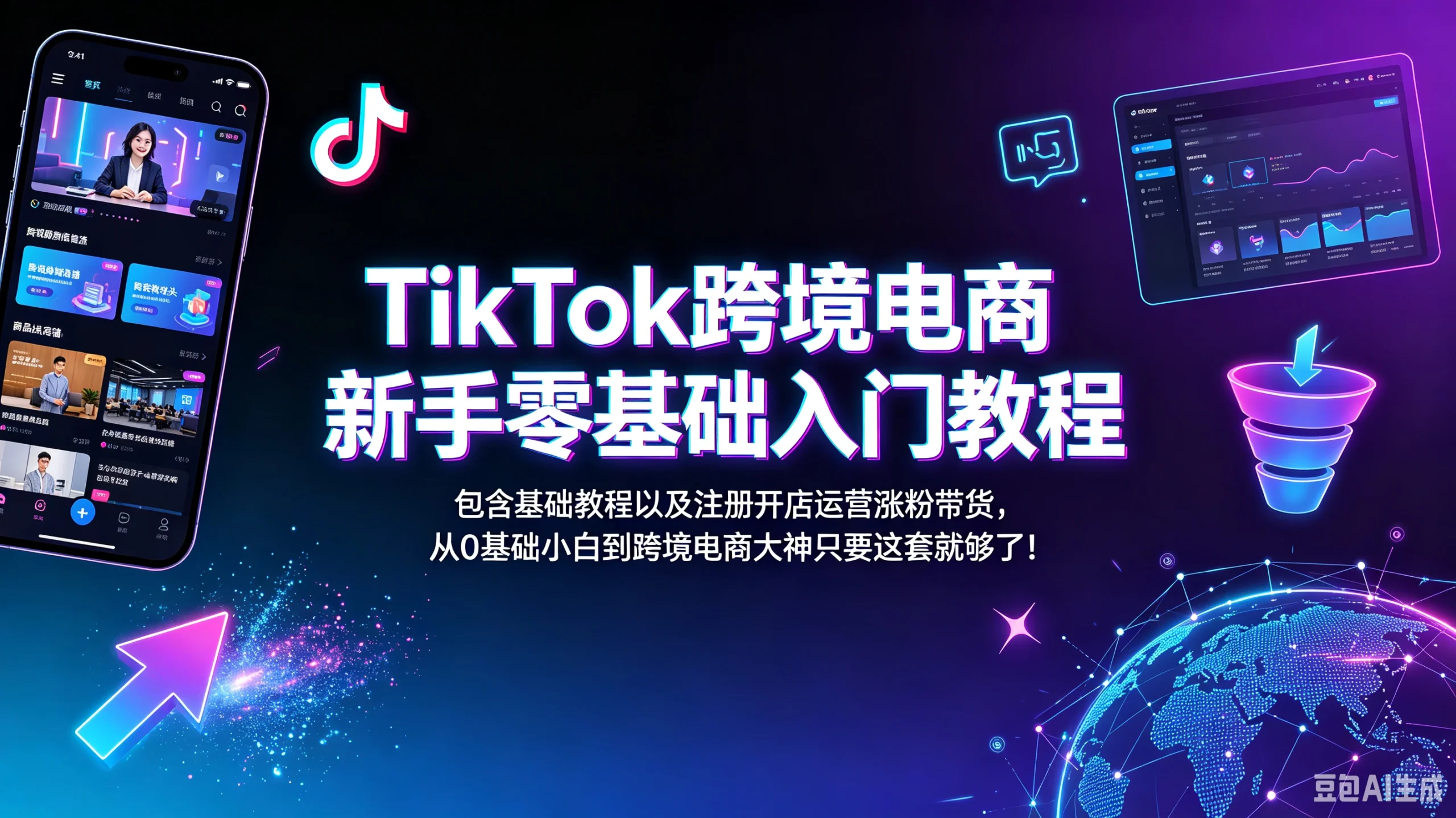 【精】TikTok跨境电商新手零基础入门教程，包含基础教程以及注册开店运营涨粉带货，从0基础小白到跨境电商大神只要这套就够了！-知行客
