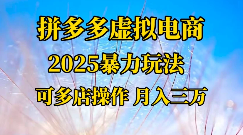 拼多多虚拟电商，一对一陪跑 月入三万，适合人群 上班族 宝妈 大学生 | 资源下载 - 知行客网赚项目-副业赚钱-互联网创业-资源整合知行客