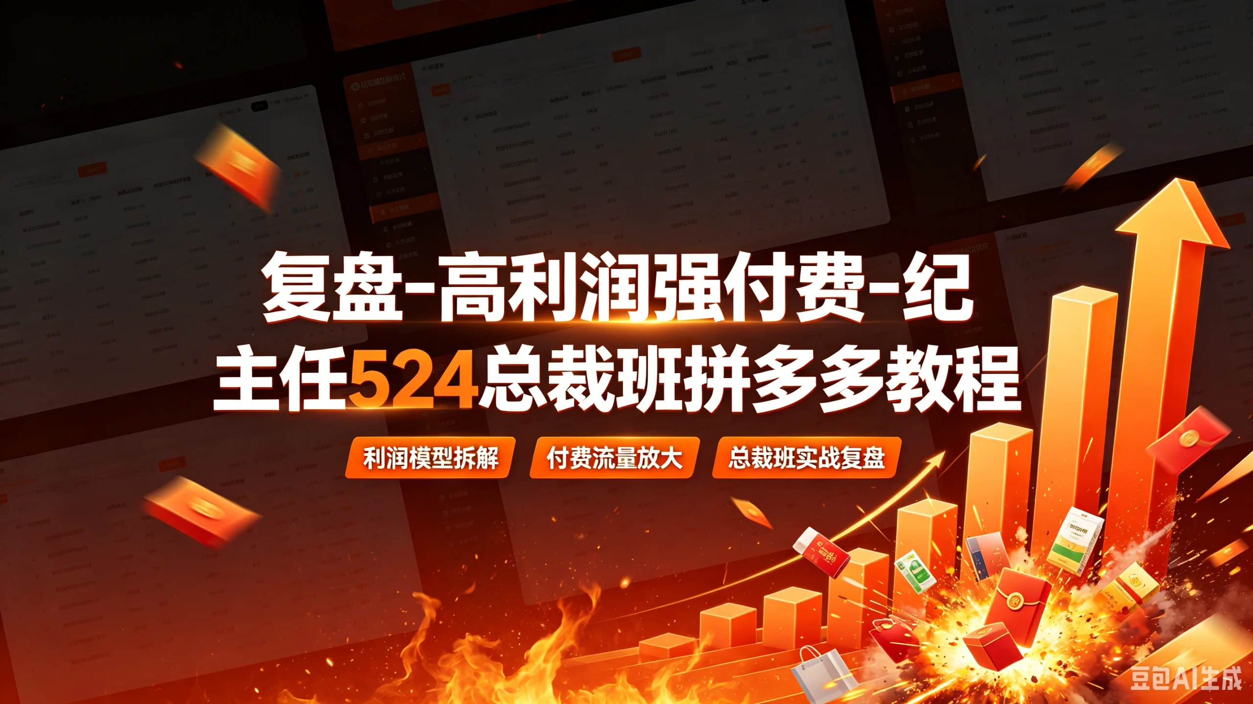【精】复盘-高利润强付费-纪主任524总裁班拼多多教程-知行客