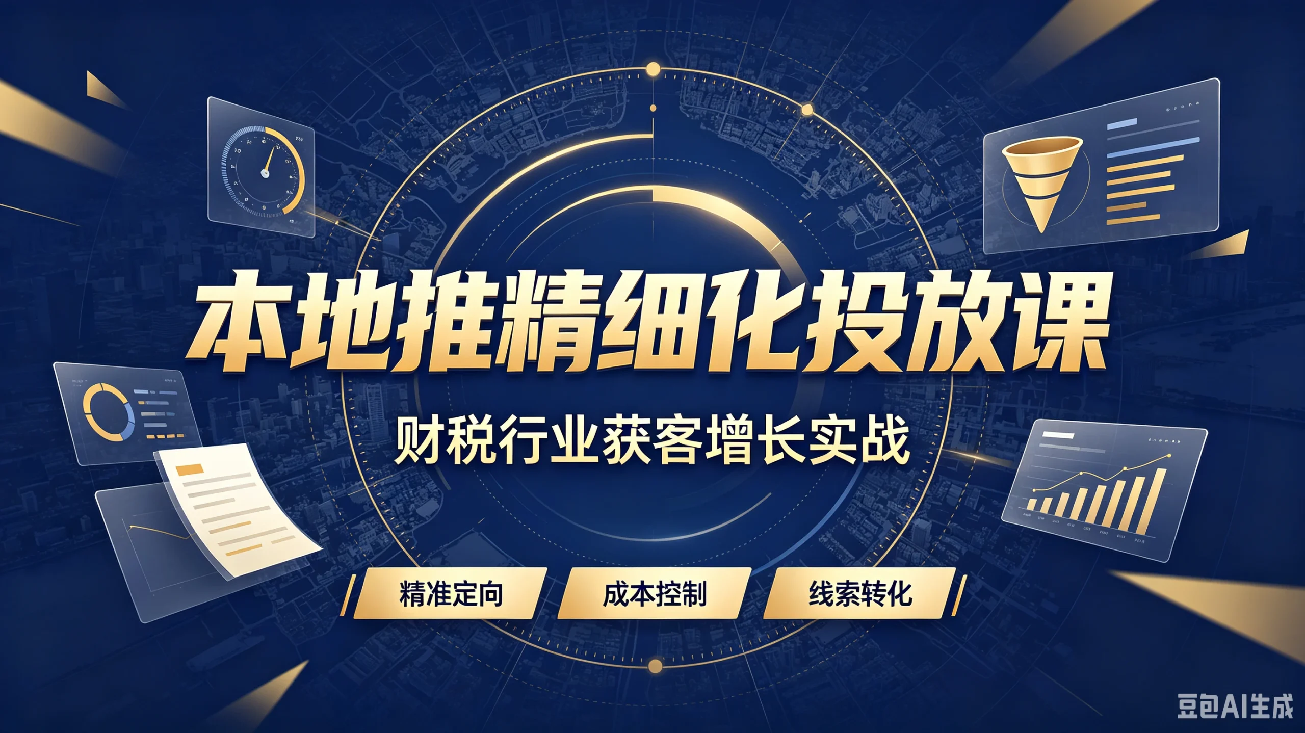 【精】本地推精细化投放课，财税行业获客增长实战，精准定向、成本控制、线索转化-知行客