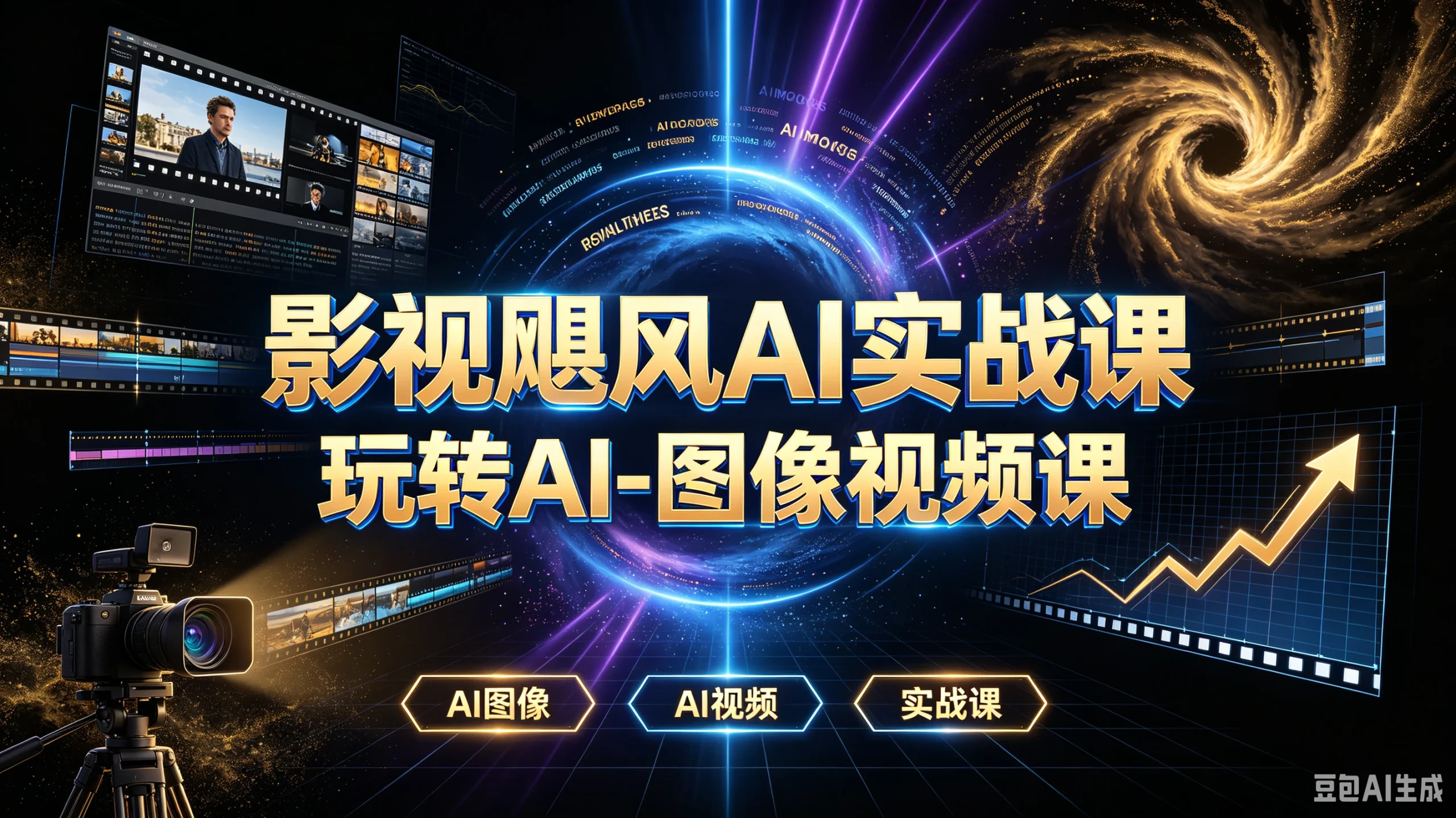 【精】影视飓风AI实战课玩转AI-图像视频课，AI图像、AI视频、实战课-知行客