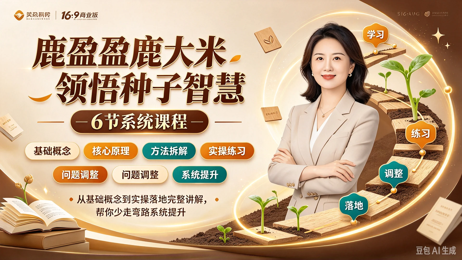 【精】鹿盈盈鹿大米领悟种子智慧，6 节系统课程，从基础概念到实操落地完整讲解，帮你少走弯路系统提升-知行客