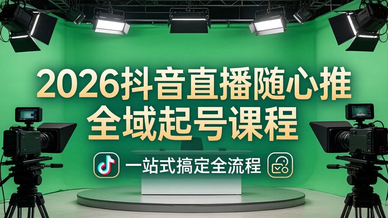 【精】2026抖音直播随心推全域起号课程：一站式搞定直播起号、稳号、放量全流程(更新4月 | 资源下载 - 知行客网赚项目-副业赚钱-互联网创业-资源整合知行客