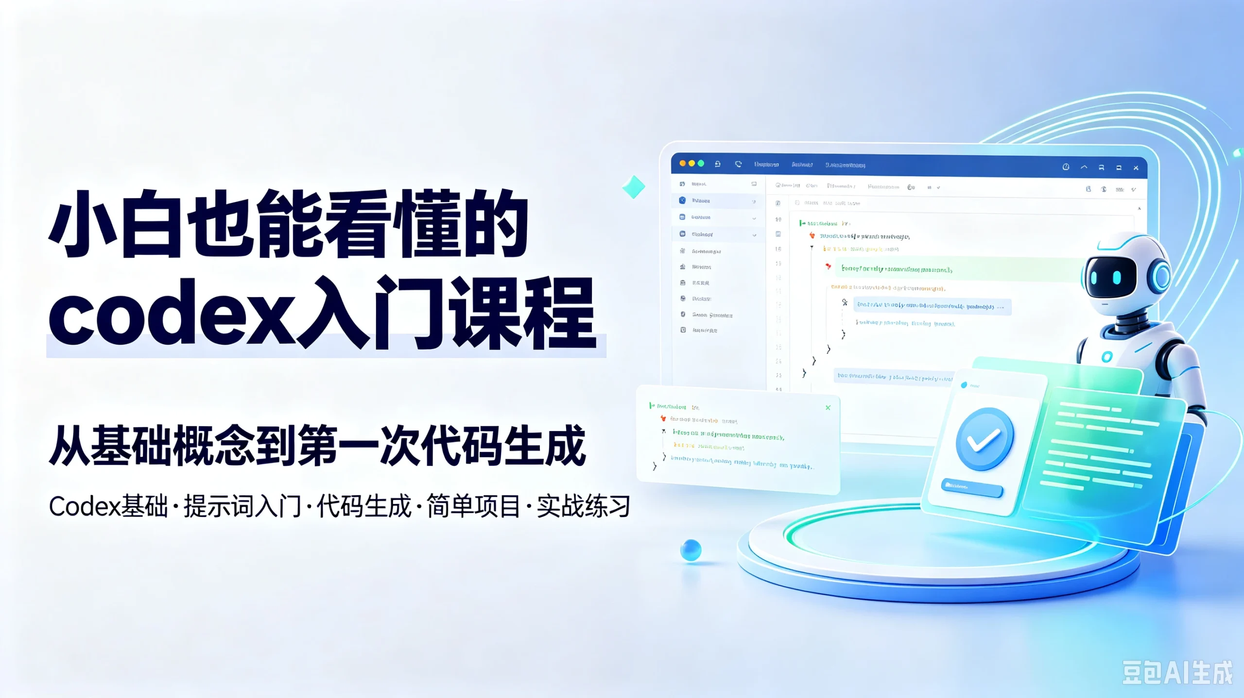 【精】小白也能看懂的codex入门课程，从基础概念到第一次代码生成-知行客