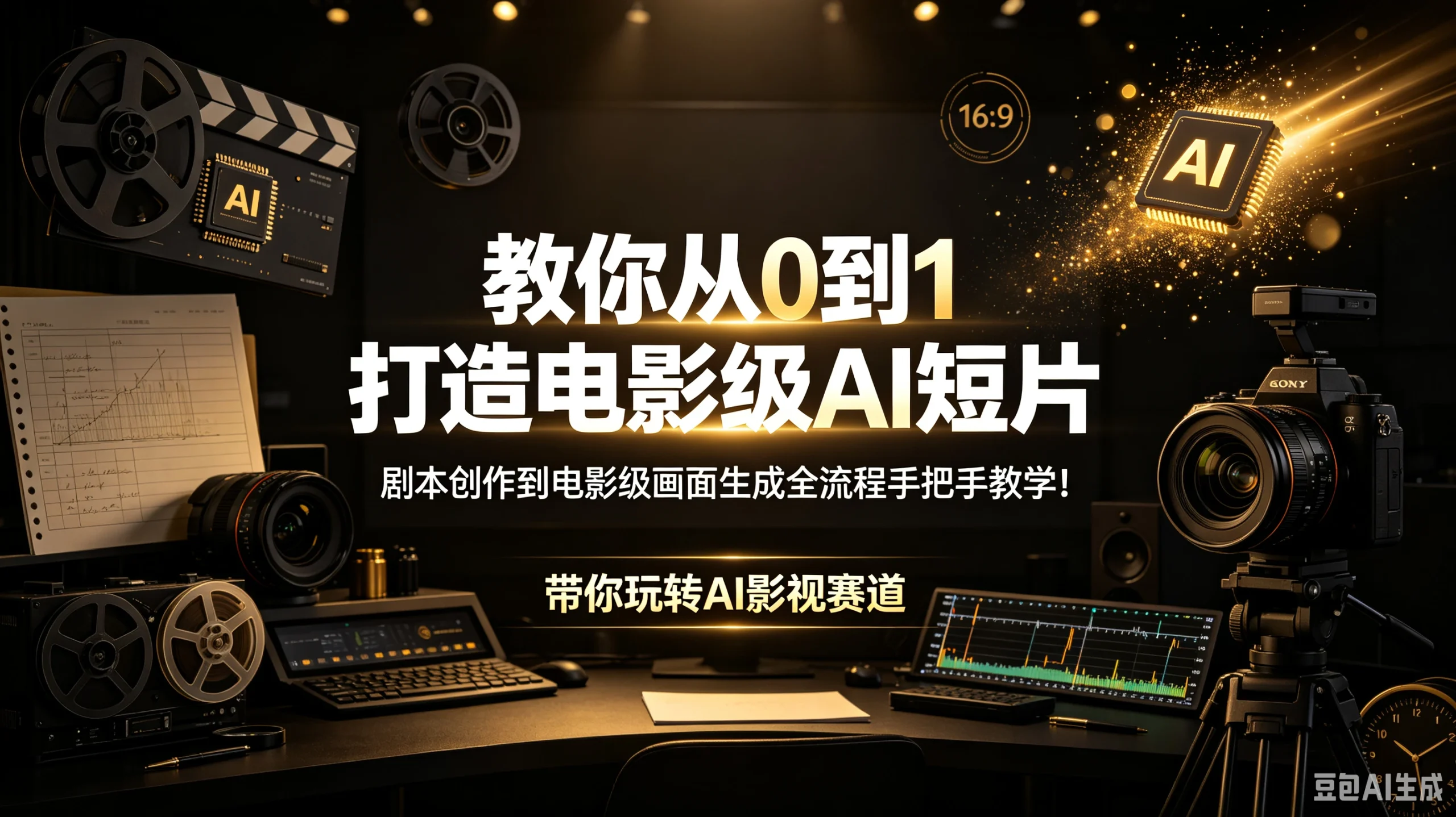 【精】教你从0到1打造电影级AI短片 剧本创作到电影级画面生成全流程手把手教学！带你玩转AI影视赛道-知行客