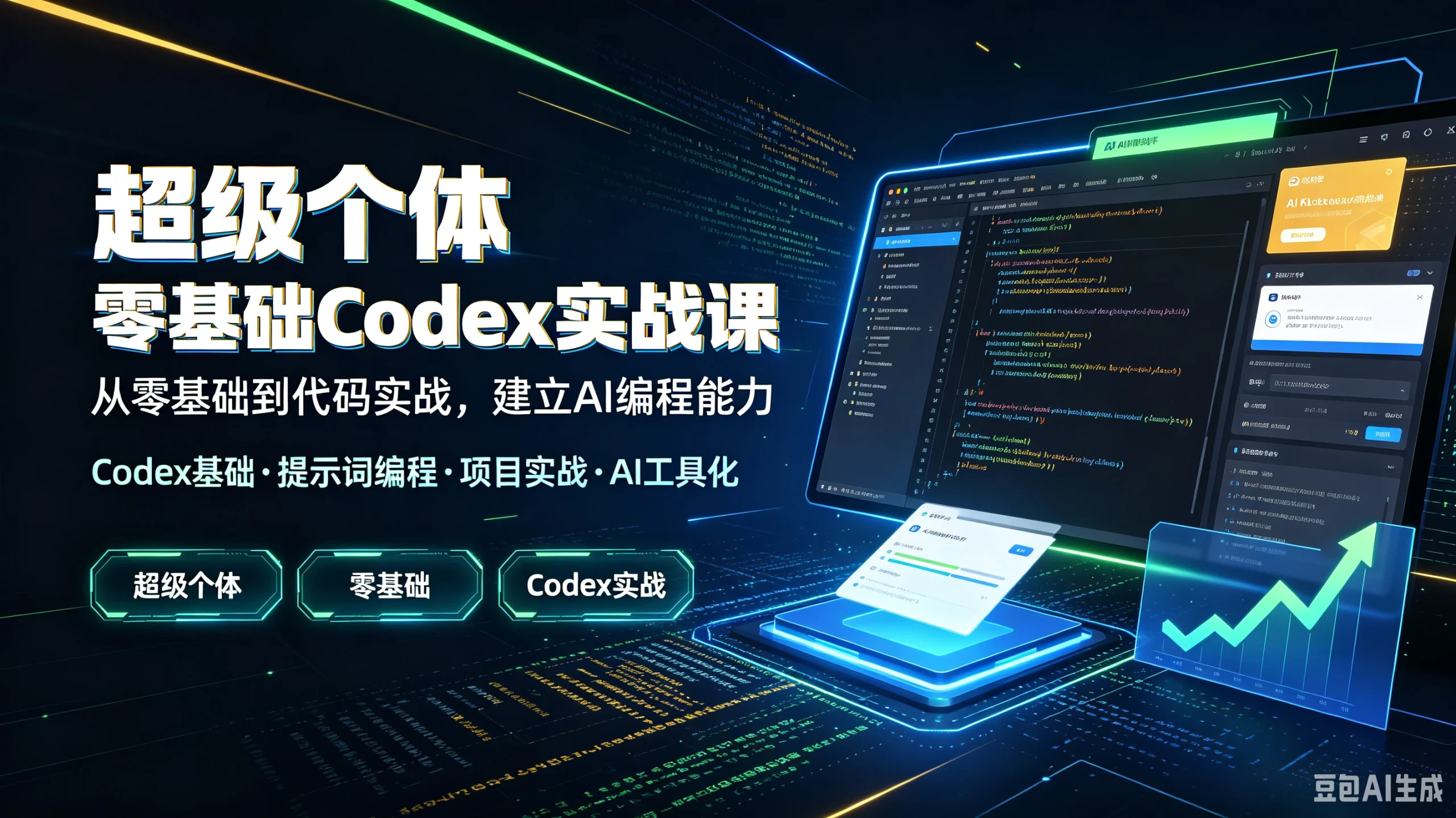 【精】超级个体零基础Codex实战课，从零基础到代码实战，建立AI编程能力，Codex基础·提示词编程·项目实战·AI工具化-知行客