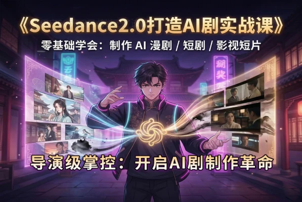 【精】Seedance2.0打造AI剧实战课，导演级掌控:开启AI剧制作革命-知行客