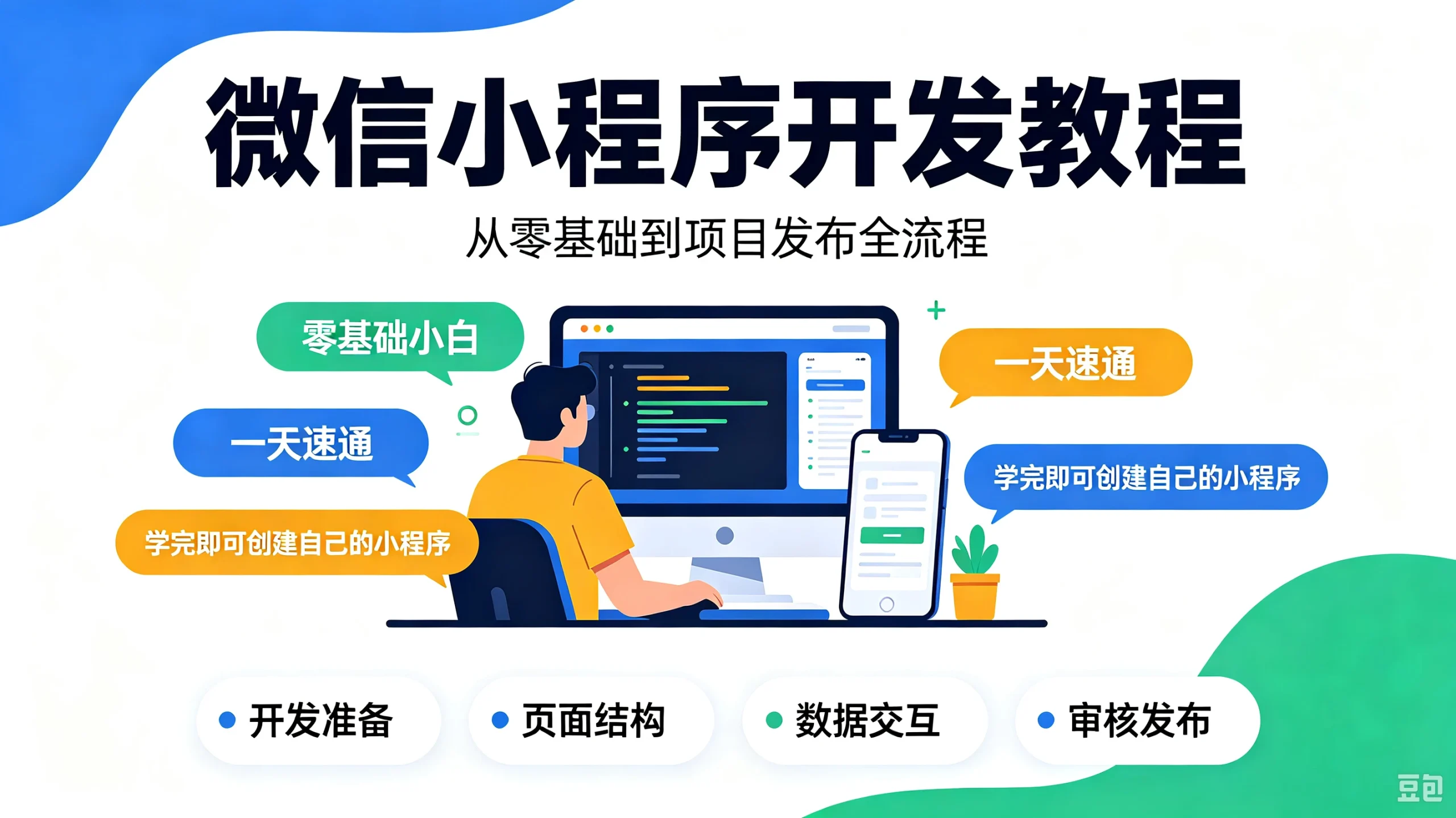 【精】微信小程序开发教程，真正适合零基础小白的微信小程序实战课程，从零基础到项目发布全流程，带你一天速通微信小程序，学完即可创建属于自己的小程序！-知行客