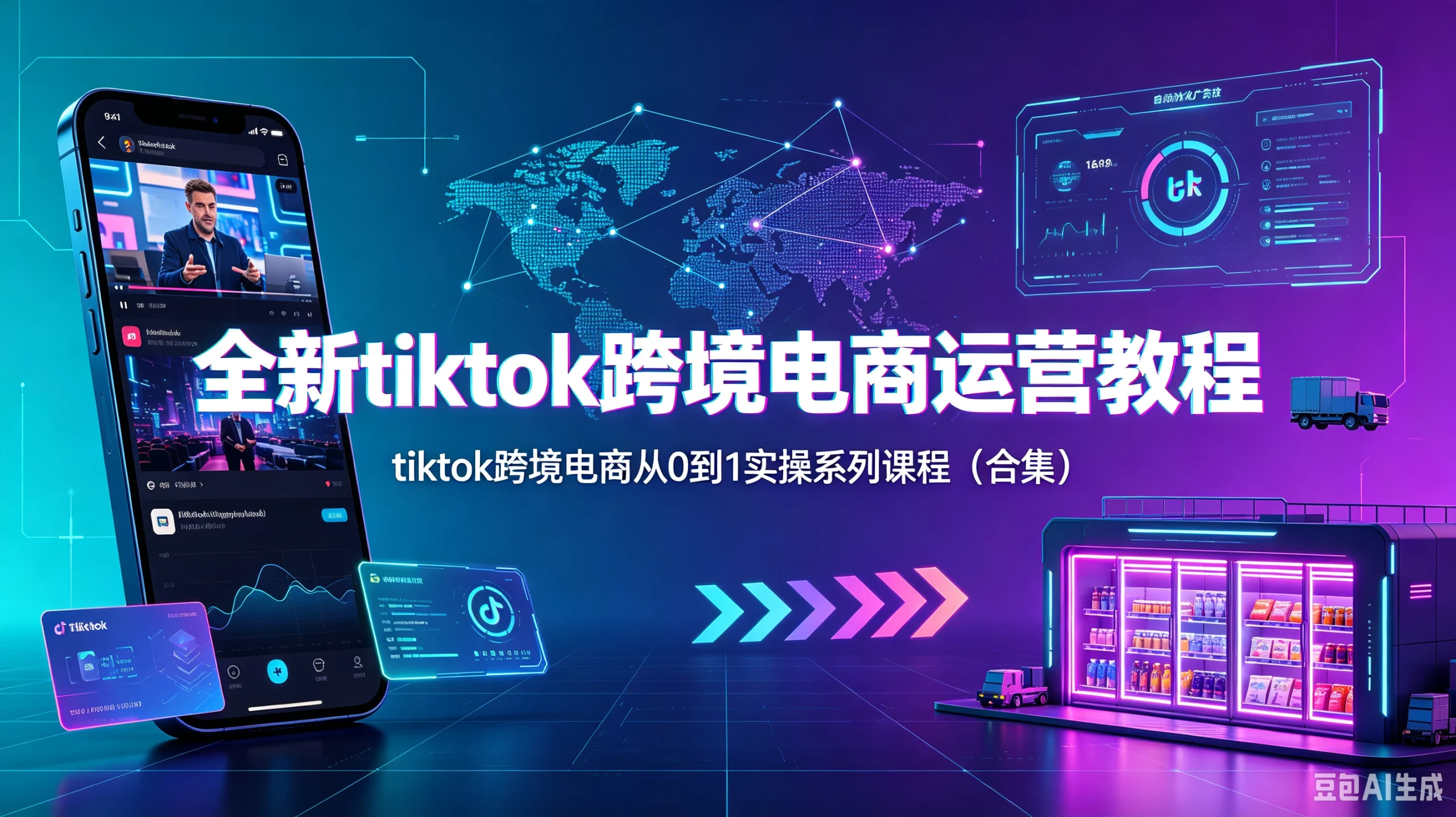 【精】全新tiktok跨境电商运营教程，tiktok跨境电商从0到1实操系列课程（合集）-知行客