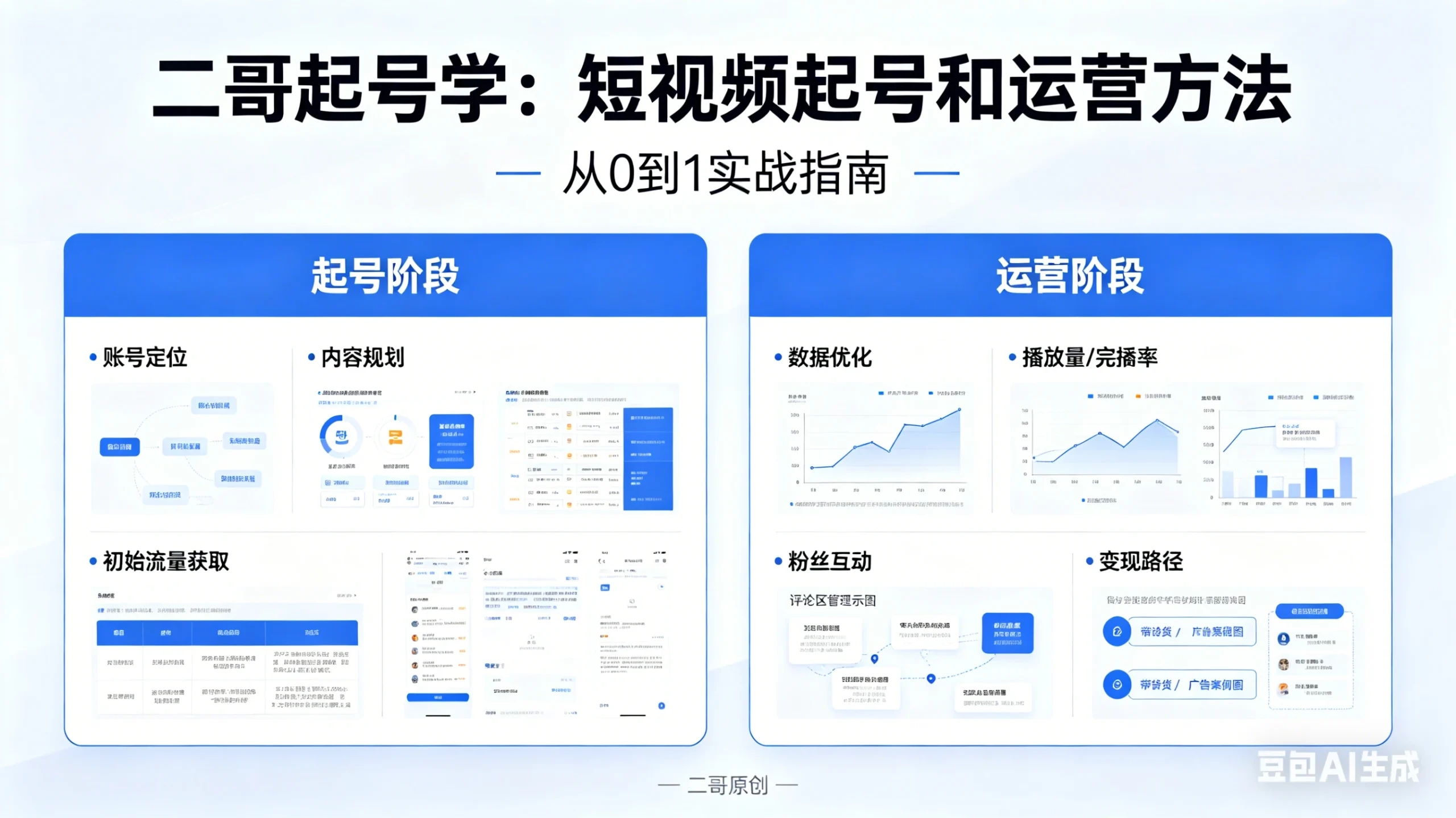 【精】二哥起号学：短视频起号和运营方法网赚项目-副业赚钱-互联网创业-资源整合知行客