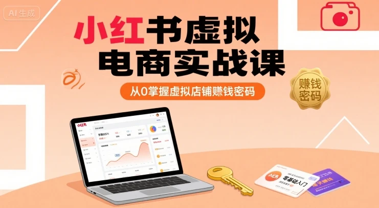 【精】小红书虚拟电商实战课，从0掌握虚拟店铺賺钱密码(更新) | 资源下载 - 知行客网赚项目-副业赚钱-互联网创业-资源整合知行客