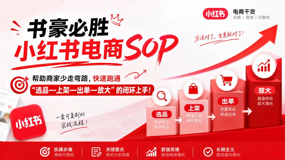 【精】书豪小红书电商sop 九月新课，5 节系统课程，从基础概念到实操落地完整讲解，帮你少走弯路系统提升-知行客