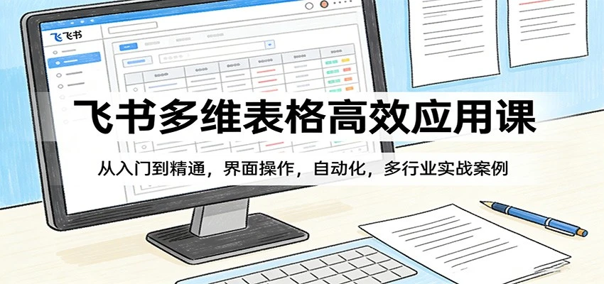 【精】飞书多维表格高效应用课：从入门到精通，自动化操作与多行业变现实战案例网赚项目-副业赚钱-互联网创业-资源整合知行客