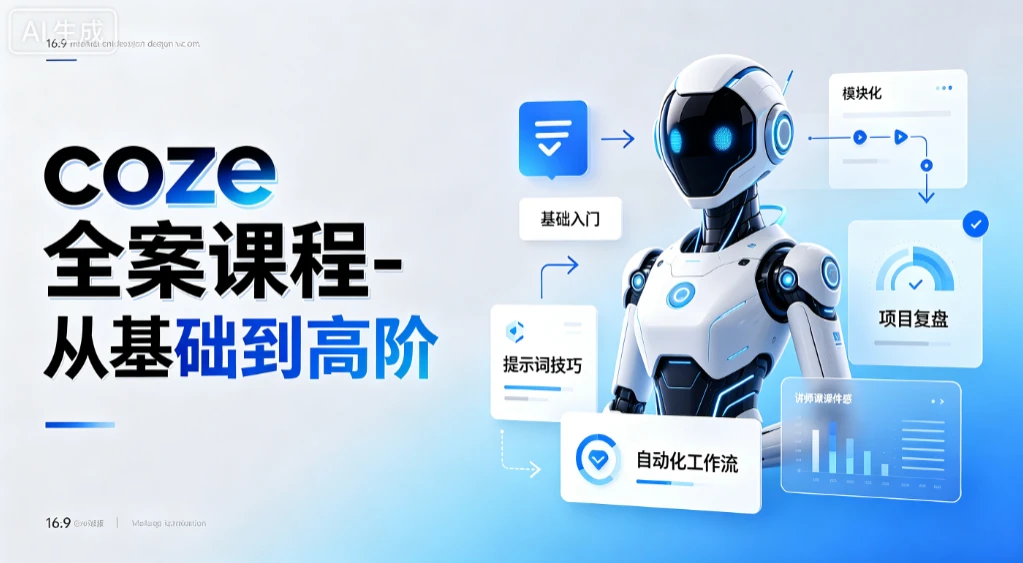 【精】coze全案课程-从基础到高阶，零基础扫盲到高阶精通，智能体创建+工作流搭建全链路-知行客
