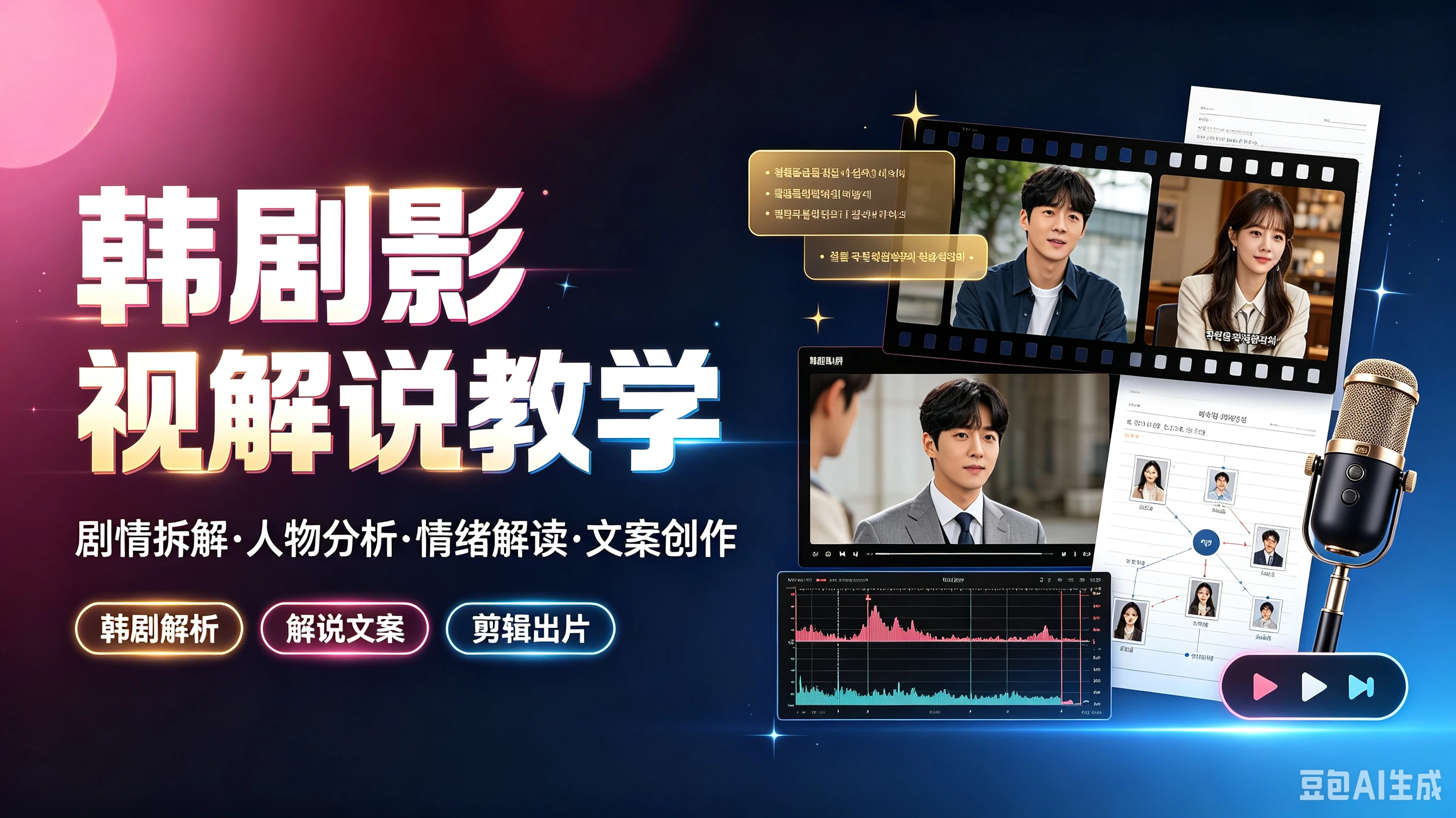 【精】韩剧影视解说教学,剧情拆解·人物分析·情绪解读·文案创作,韩剧解析、解说文案、剪辑出片 【精】韩剧影视解说教学,剧情拆解·人物分析·情绪解读·文案创作,韩剧解析、解说文案、剪辑出片