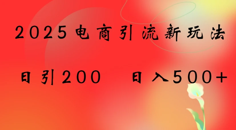 2025电商引流新玩法，日引200 日入500+ | 资源下载 - 知行客网赚项目-副业赚钱-互联网创业-资源整合知行客