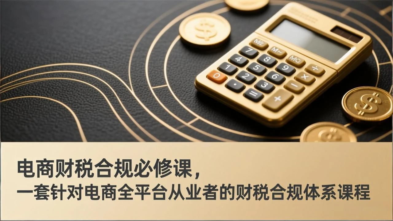 电商财税合规必修课，是一套针对电商全平台从业者的财税合规体系课程网赚项目-副业赚钱-互联网创业-资源整合知行客