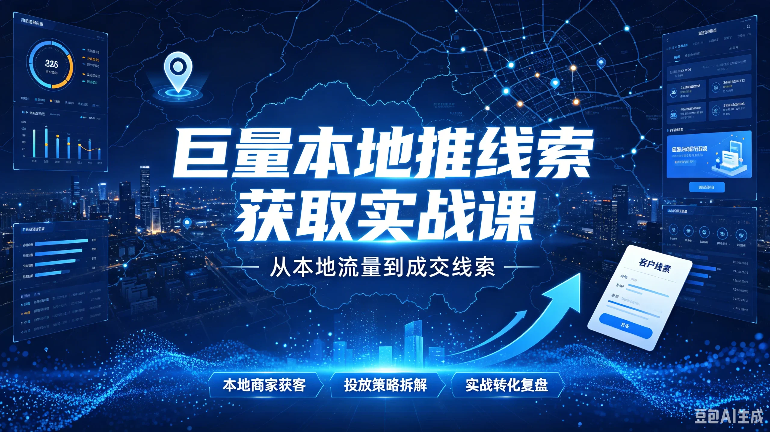 【精】巨量本地推线索获取实战课，从曝光到线索的增长闭环，本地商家获客实战指南-知行客