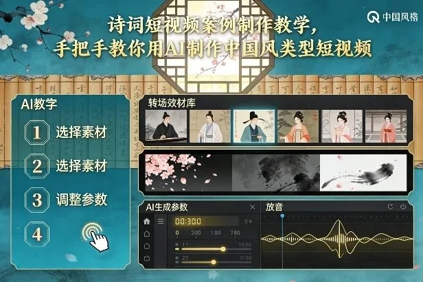 【精】古诗词短视频案例制作教学，手把手教你用AI制作中国风类型短视频 | 资源下载 - 知行客网赚项目-副业赚钱-互联网创业-资源整合知行客