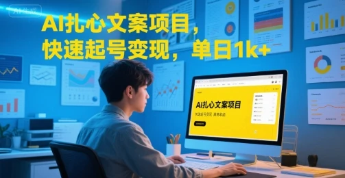 AI扎心文案项目，快速起号变现，单日1k+ | 资源下载 - 知行客网赚项目-副业赚钱-互联网创业-资源整合知行客