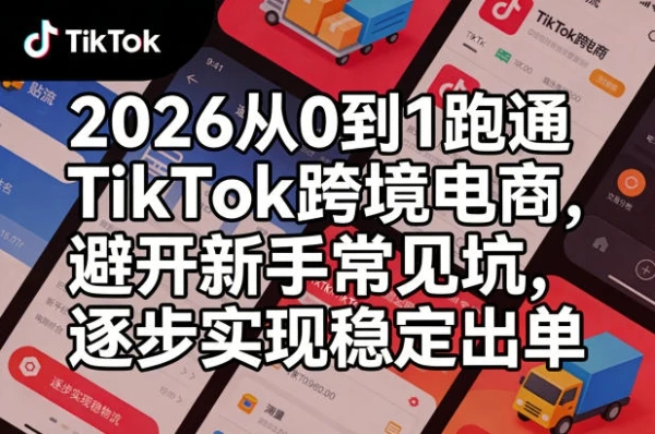 【精】2026从0到1跑通TikTok跨境电商,避开新手常见坑,逐步实现稳定出单(更新0414) 【精】2026从0到1跑通TikTok跨境电商,避开新手常见坑,逐步实现稳定出单(更新0414)