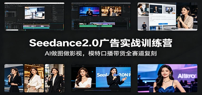【精】Seedance2.0广告实战训练营：AI做图做影视，模特口播带货全赛道复刻 | 资源下载 - 知行客网赚项目-副业赚钱-互联网创业-资源整合知行客