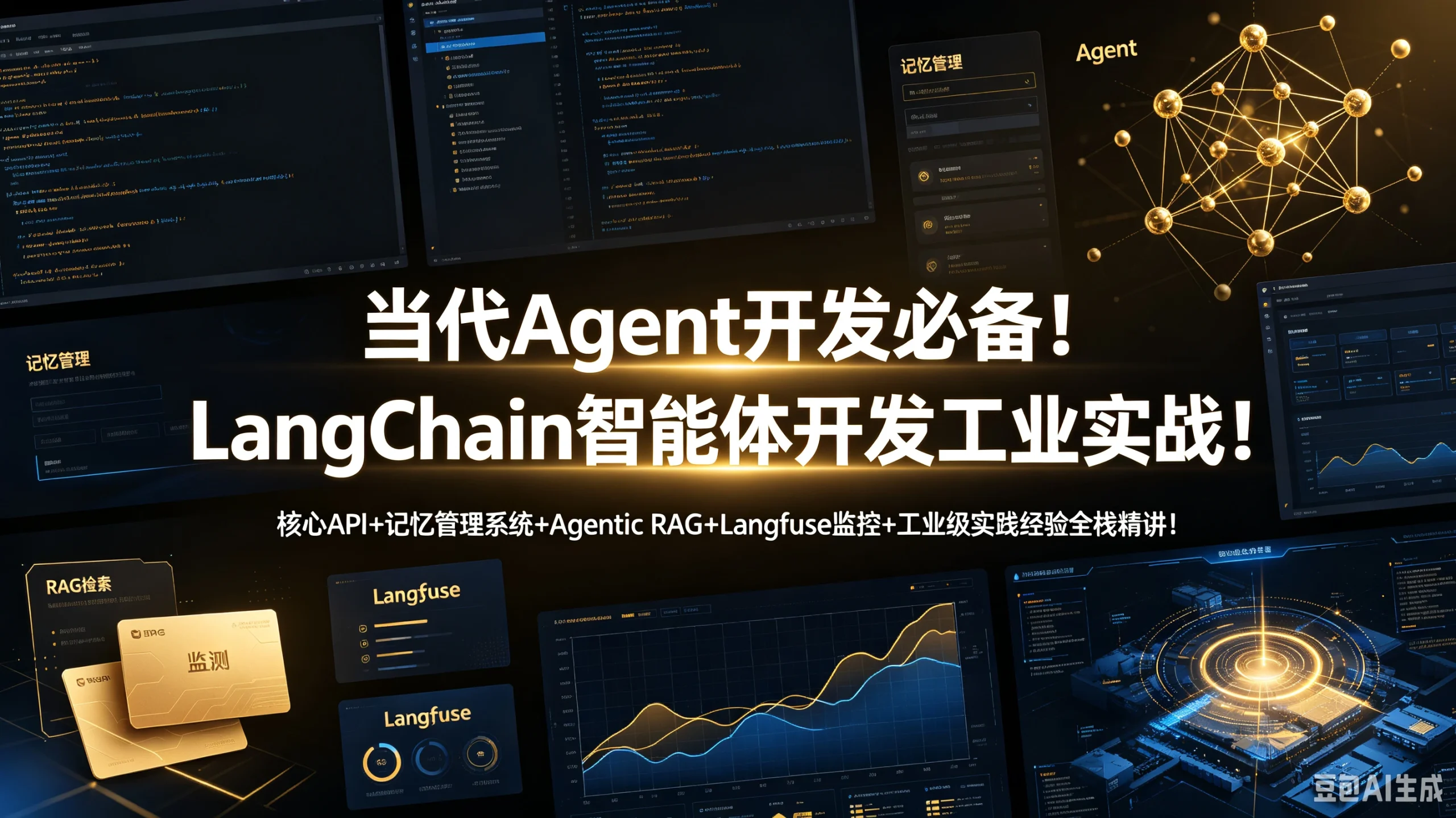 【精】当代Agent开发必备!LangChain智能体开发工业实战!核心API+记忆管理系统+Agentic RAG+Langfuse监控+工业级实践经验全栈精讲! | 资源下载 - 知行客-知行客