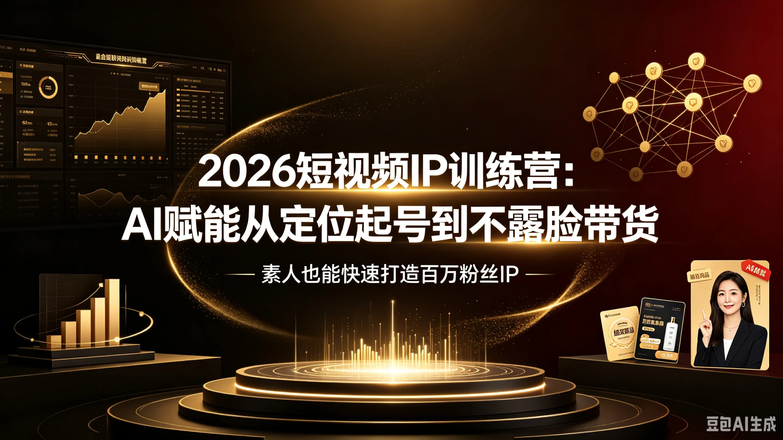 【精】2026短视频IP训练营：AI赋能从定位起号到不露脸带货，素人也能快速打造百万粉丝IP-知行客