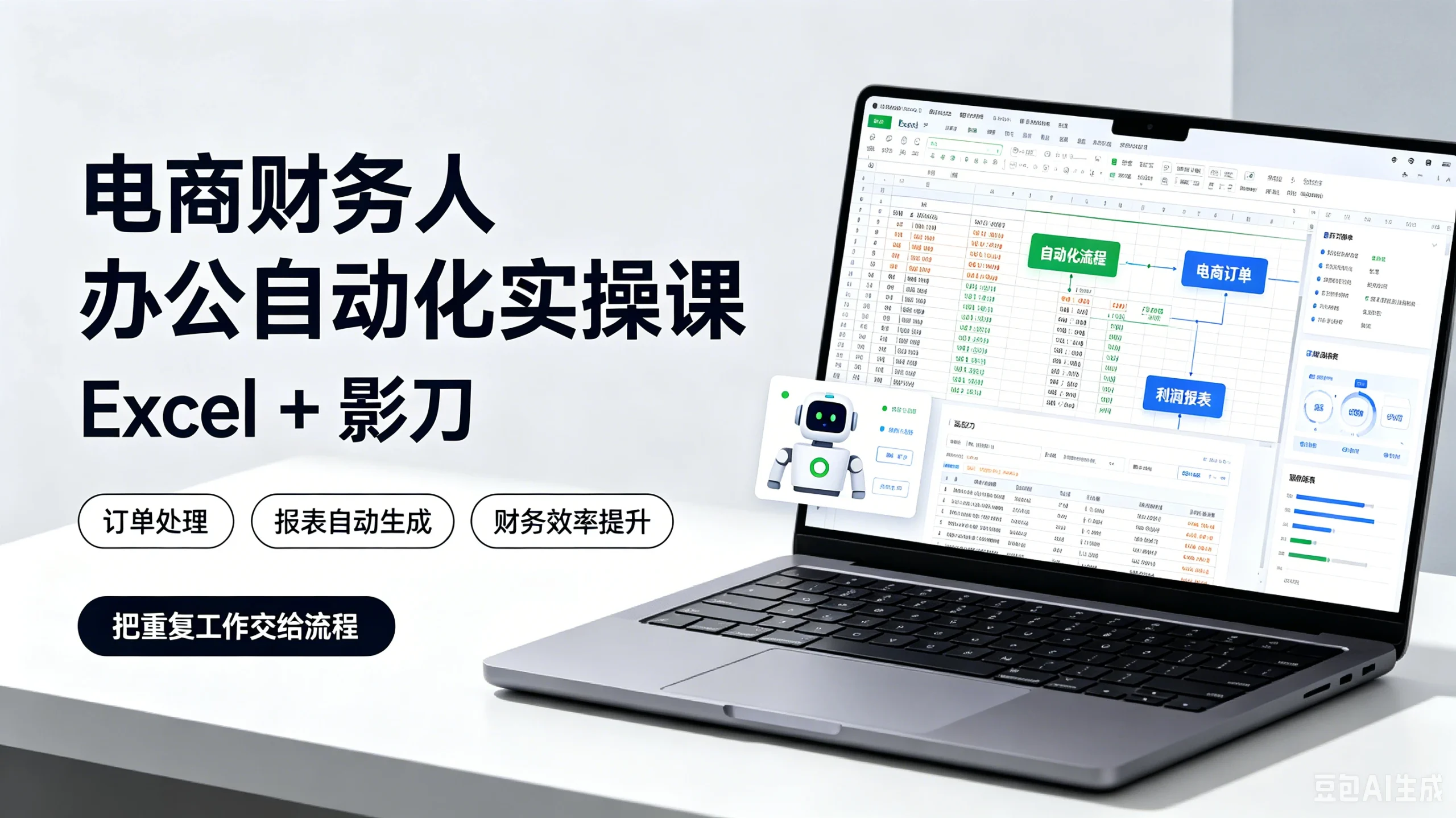 【精】电商财务人办公自动化实操课 excel+影刀-电商财务-知行客