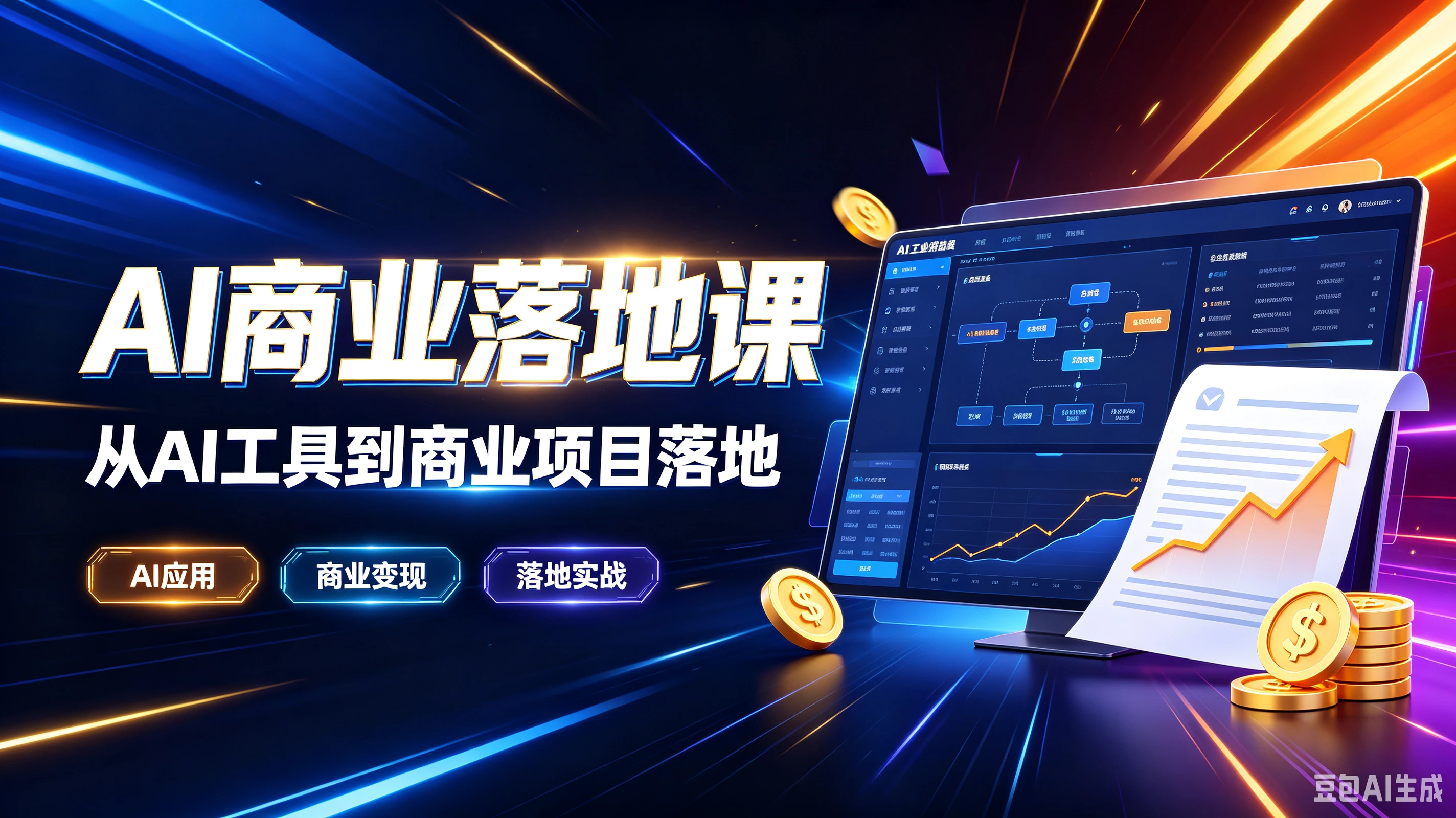 【精】AI商业落地课从AI工具到商业项目落地,AI应用、商业变现、落地实战 【精】AI商业落地课从AI工具到商业项目落地,AI应用、商业变现、落地实战