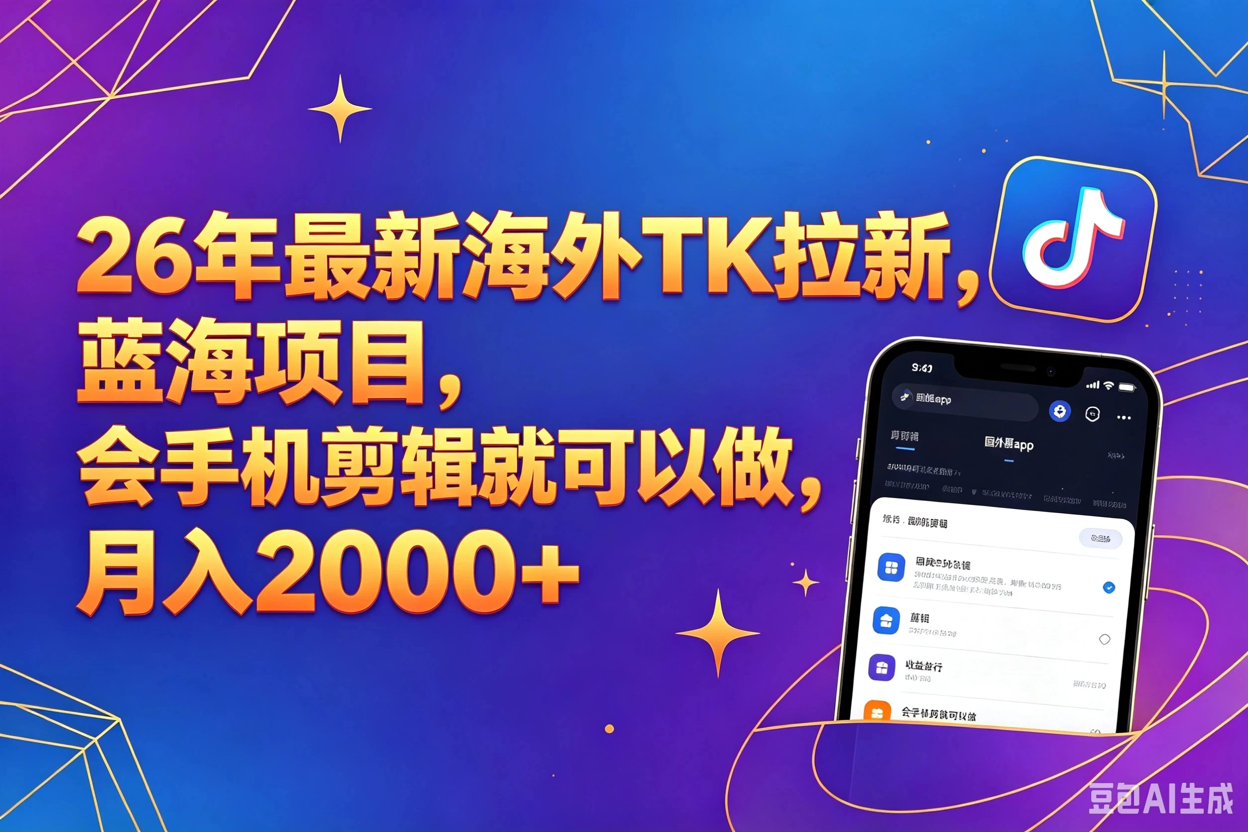 【精】26年最新海外Tk剪映拉新,蓝海项目,会手机剪辑就可以做,月入20000+(附最新玩法) 【精】26年最新海外Tk剪映拉新,蓝海项目,会手机剪辑就可以做,月入20000+(附最新玩法)