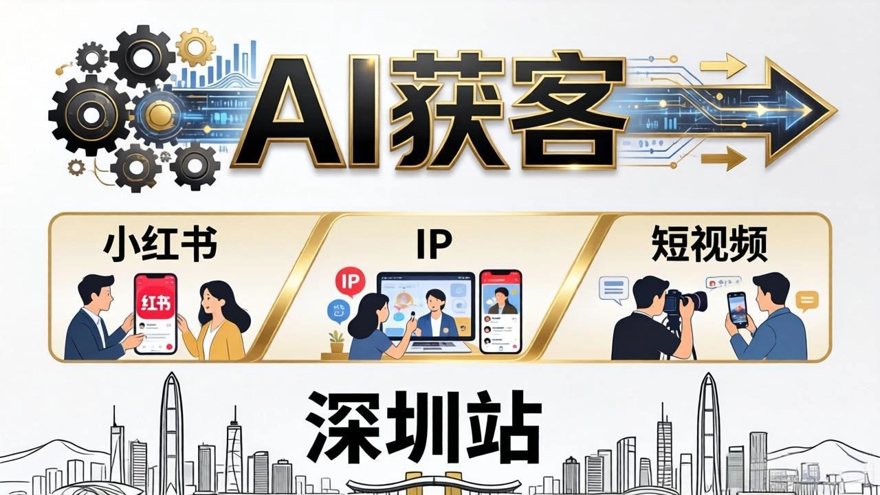 【精】2026AI获客大课深圳站：4月17日-19日3天2夜拆透小红书+IP+短视频，老板操盘手必来网赚项目-副业赚钱-互联网创业-资源整合知行客