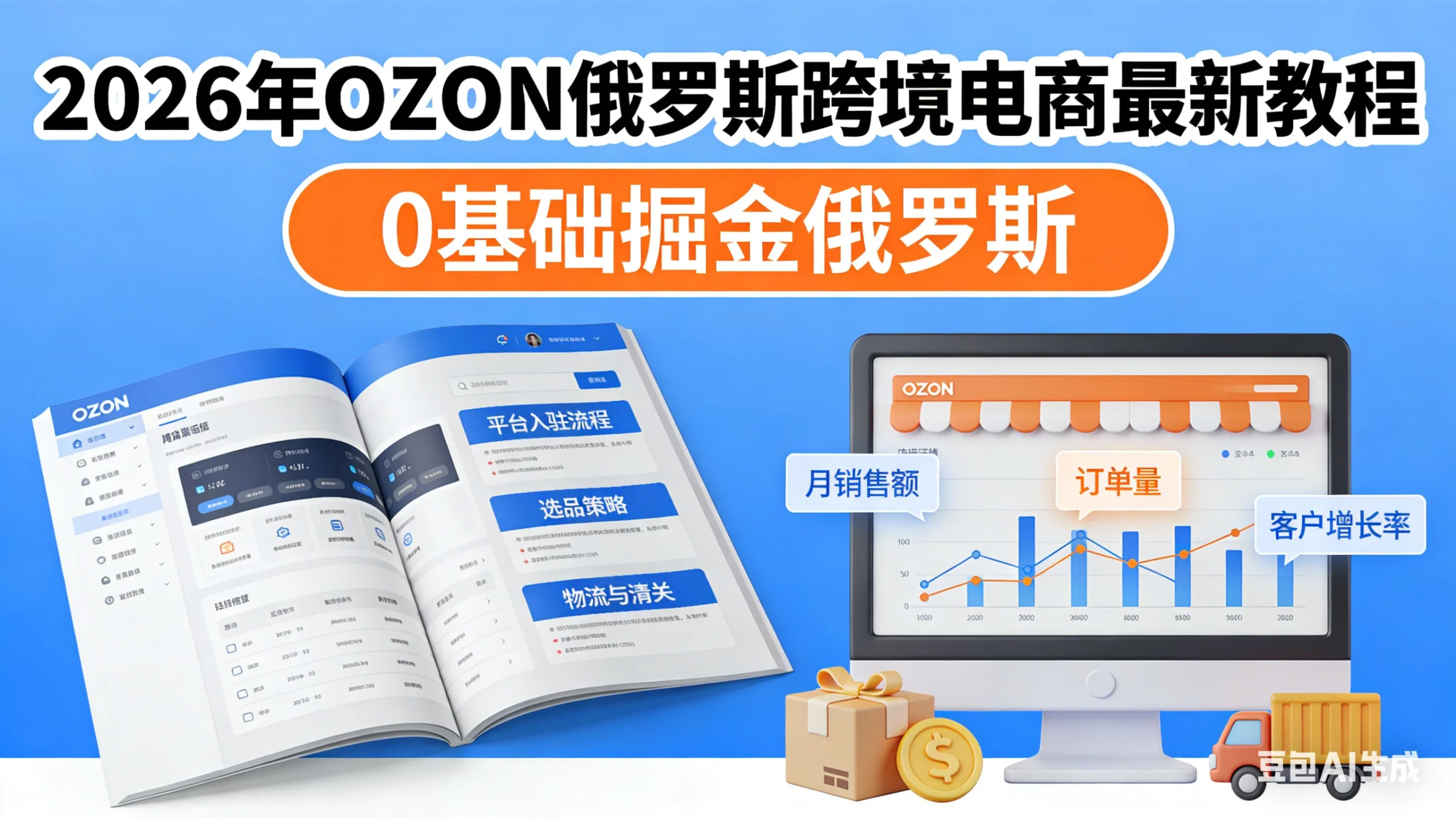 2026年OZON俄罗斯跨境电商最新教程，0基础掘金俄罗斯网赚项目-副业赚钱-互联网创业-资源整合知行客
