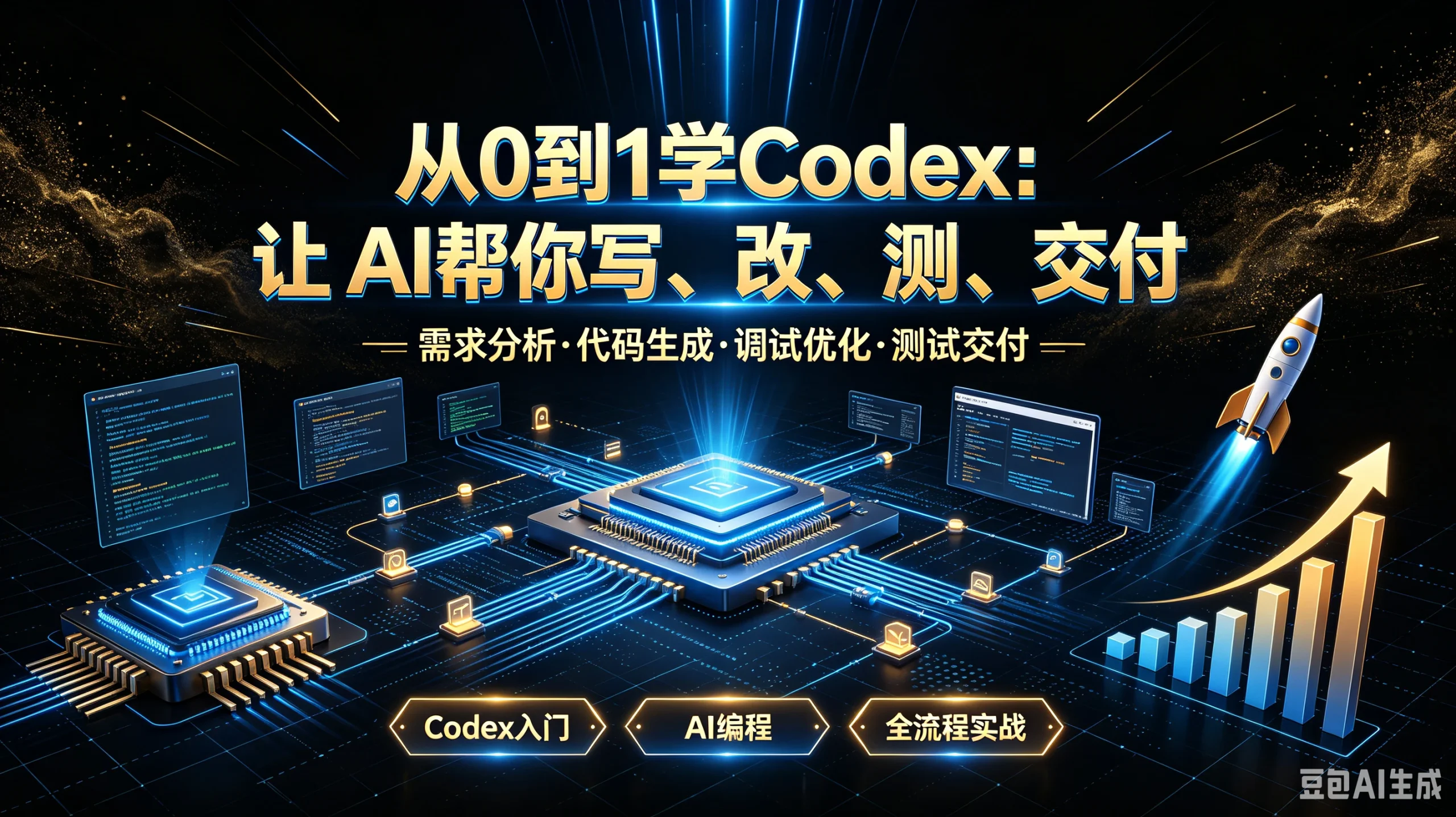 【精】从O到1学Codex:上AI帮你写、改、测、交付，需求分析·代码生成·调试优化·测试交付一Codex入门、AI编程、全流程实战-知行客