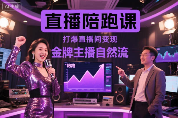 【精】直播陪跑课，金牌主播自然流打爆直播间，复制高变现玩法 | 资源下载 - 知行客网赚项目-副业赚钱-互联网创业-资源整合知行客