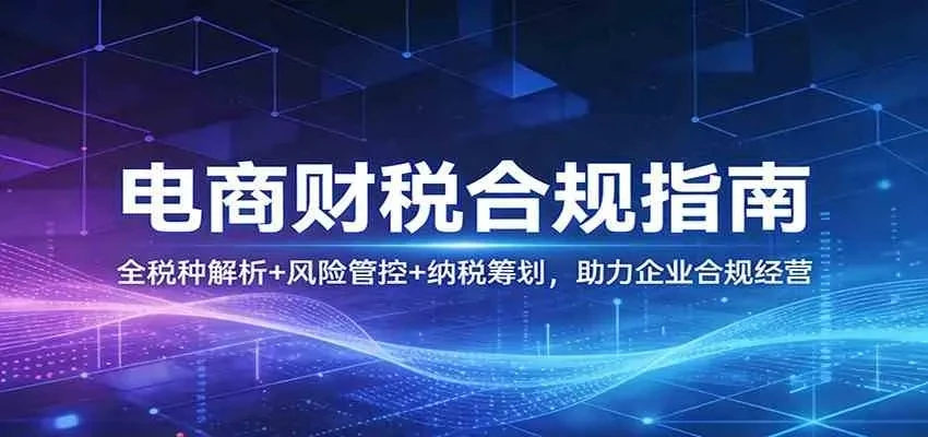 【精】电商财税合规指南：全税种解析+风险管控+纳税筹划，助力企业合规经营网赚项目-副业赚钱-互联网创业-资源整合知行客