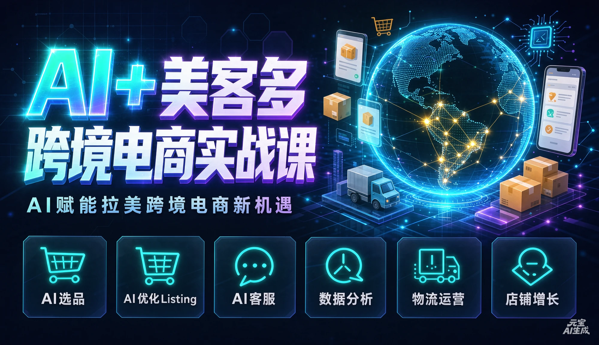 【精】AI+美客多跨境电商实战课，从小白到高手，你也可以成为美客多跨境电商的运营专家-知行客
