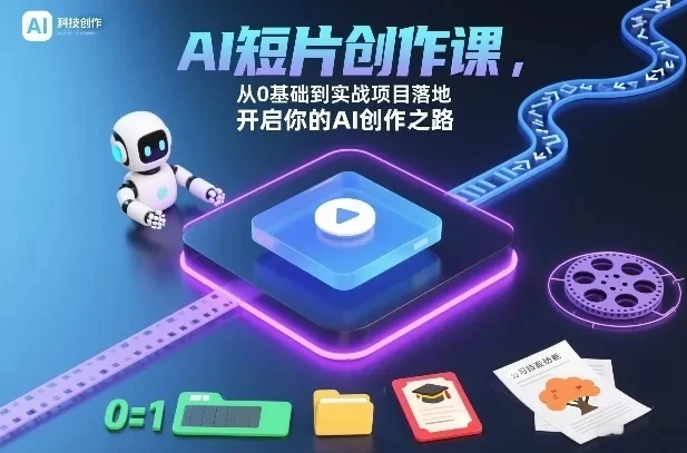 【精】AI短片创作课，从0基础到实战项目落地，开启你的AI创作之路-知行客