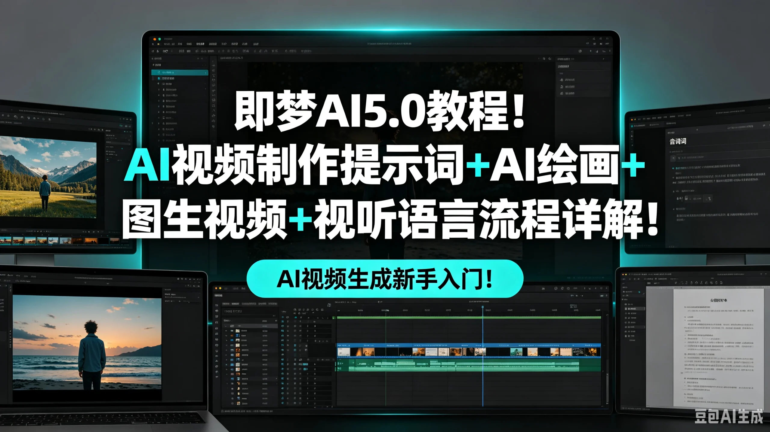 【精】即梦AI5.0教程!AI视频制作提示词+AI绘画+图生视频+视听语言流程详解! AI视频生成新手入门!-知行客