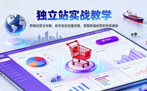 【精】独立站实战教学，跨境经营全攻略，助您告别流量依赖，掌握跨境经营的终极奥网赚项目-副业赚钱-互联网创业-资源整合知行客