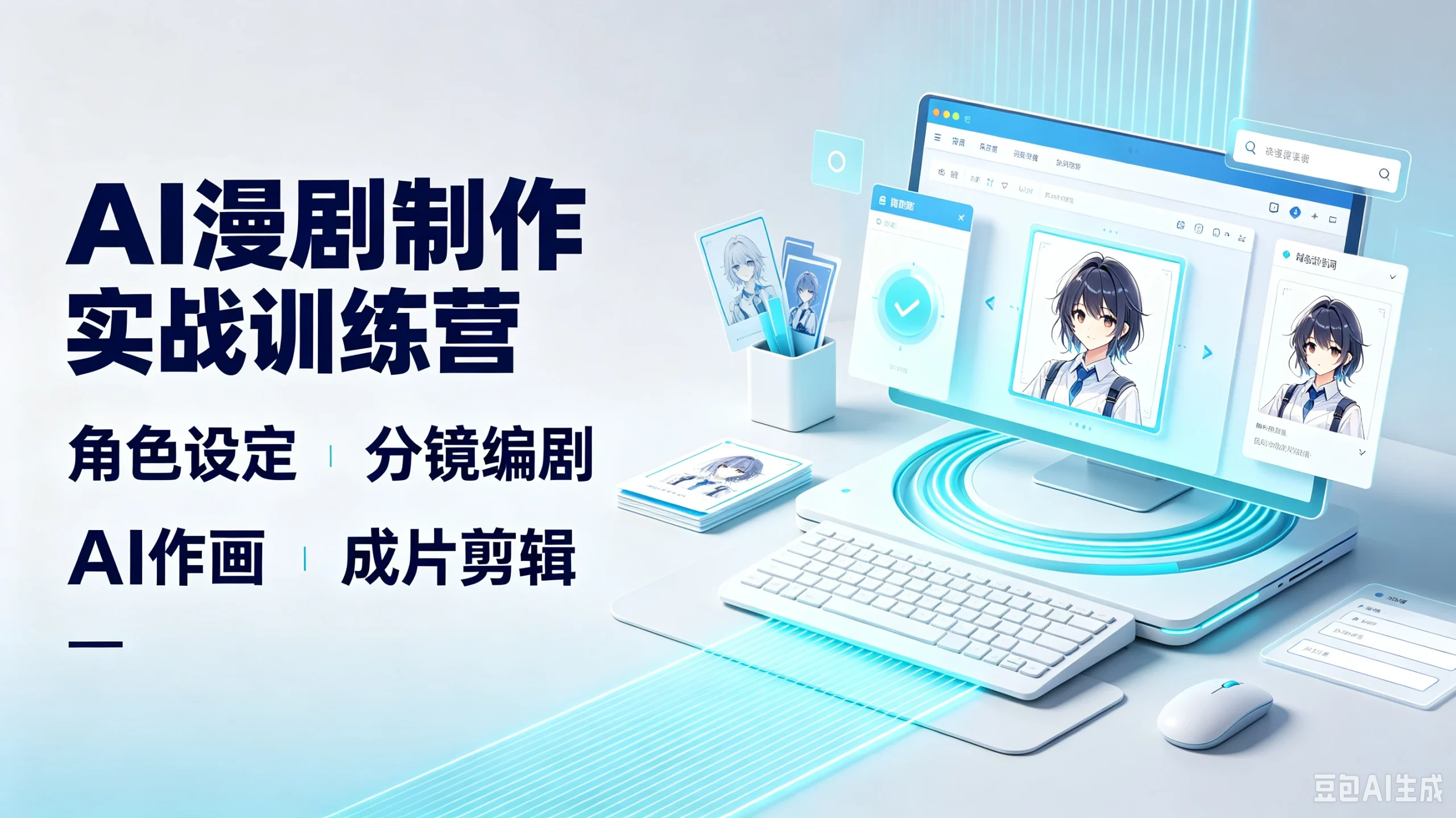 【精】AI漫剧制作实战训练营，角色设定、分镜编剧、AI作画、成片剪辑-知行客