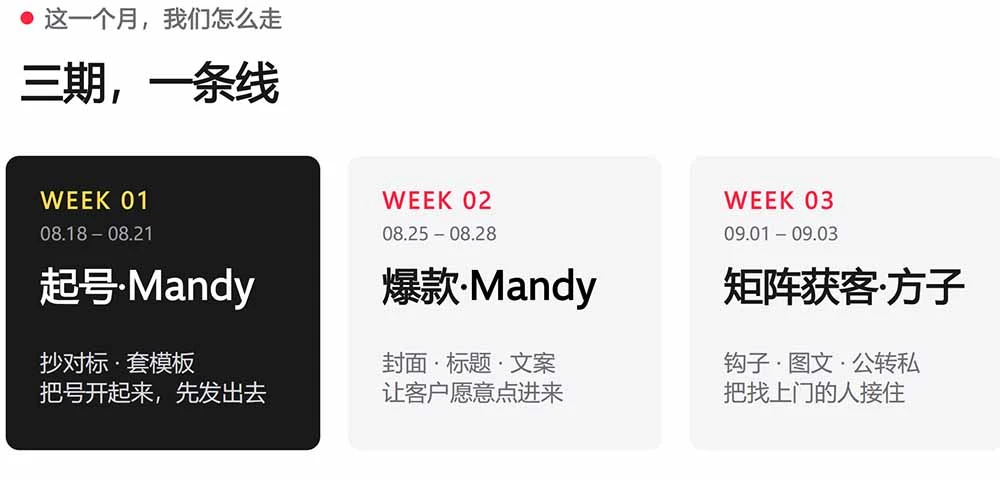 【精】AI+小红书变现2026实战营-9月：Mandy起号爆款+方子矩阵获客，掌握封面图案，图文钩子与私域转化转化完整方法体系-知行客