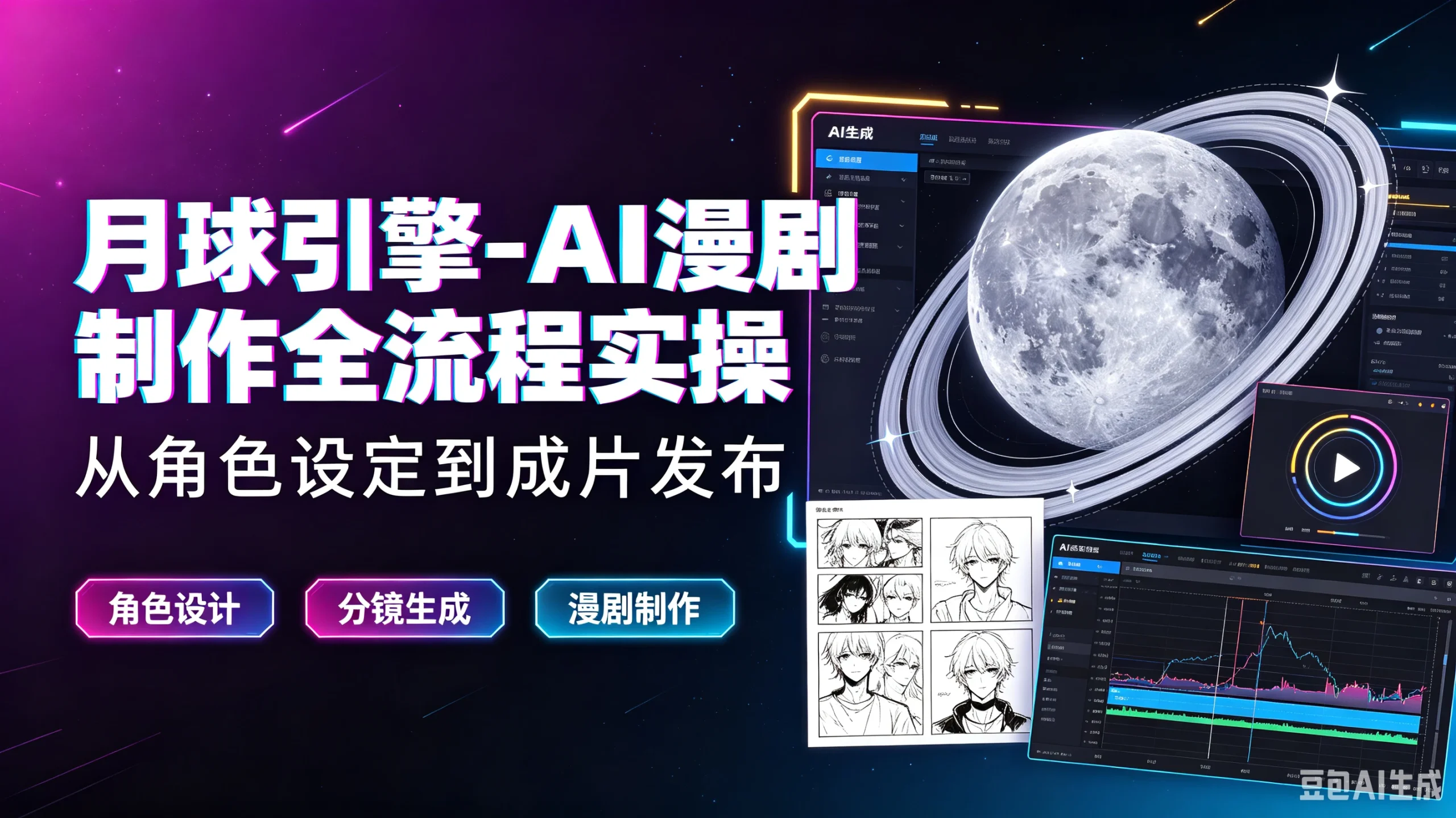 【精】月球引擎-AI漫剧制作全流程实操从角色设定到成片发布,角色设计、分镜生成、漫剧制作 | 资源下载 - 知行客-知行客