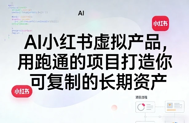 【精】AI小红书虚拟产品，用跑通的项目打造你可复制的长期资产网赚项目-副业赚钱-互联网创业-资源整合知行客
