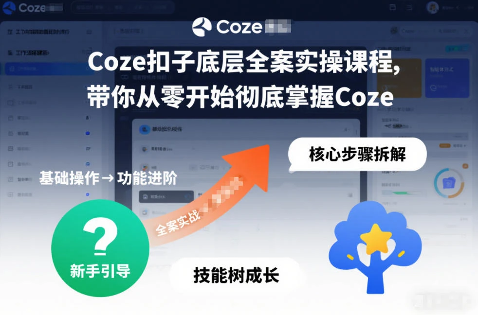 【精】Coze扣子底层全案实操课程，带你从零开始彻底掌握Coze(更新3月)网赚项目-副业赚钱-互联网创业-资源整合知行客
