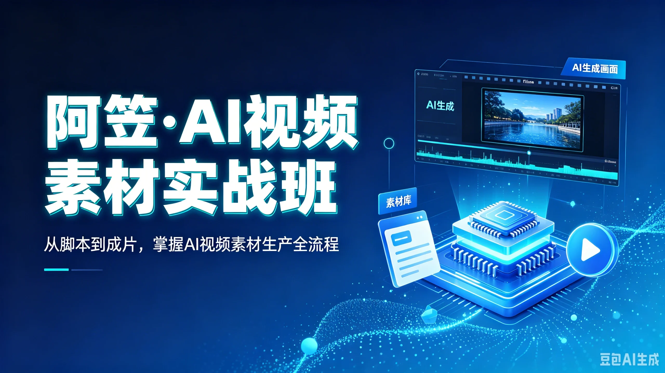 【精】阿笠·AI视频素材实战班，从脚本到成片，掌握AI视频素材生产全流程-知行客