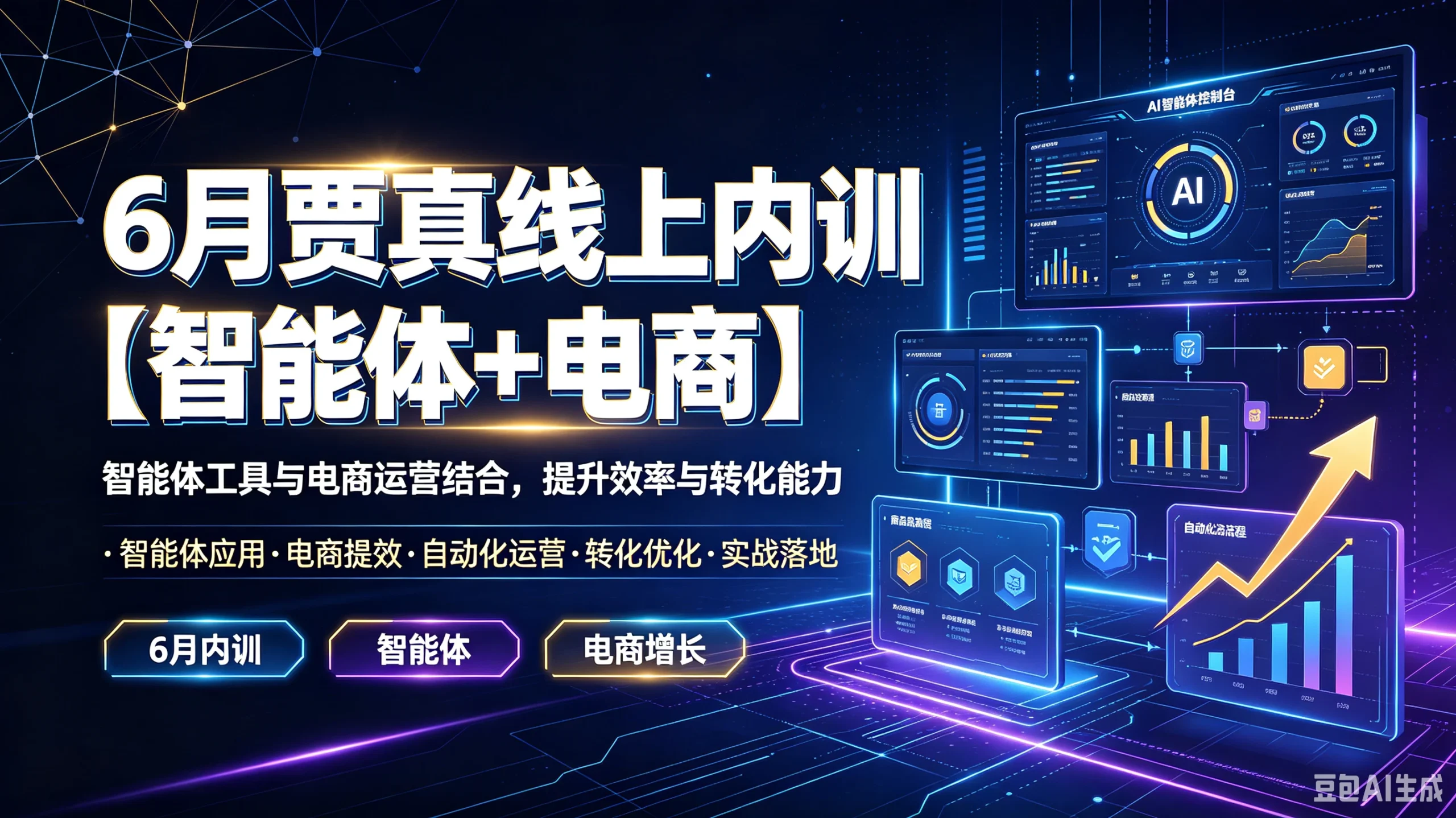 【精】6月贾真线上内训【智能体+电商】智能体工具与电商运营结合，提升效率与转化能力，智能体应用、电商提效、自动化运营、转化优化、实战落地-知行客